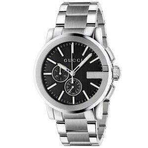 Gucci G-Chrono Black Dial Stainless Steel Men's Watch YA101204